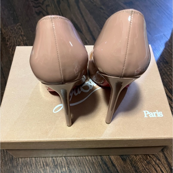 Christian Louboutin Patent Leather Pigalle Nude 38 - Picture 2 of 5